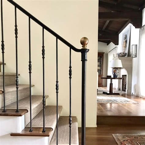 metal finial and wood rail bracket stairs|newel finials for stairs.